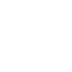 Eine Ikone aus Zahnrad und Labyrinth in einem